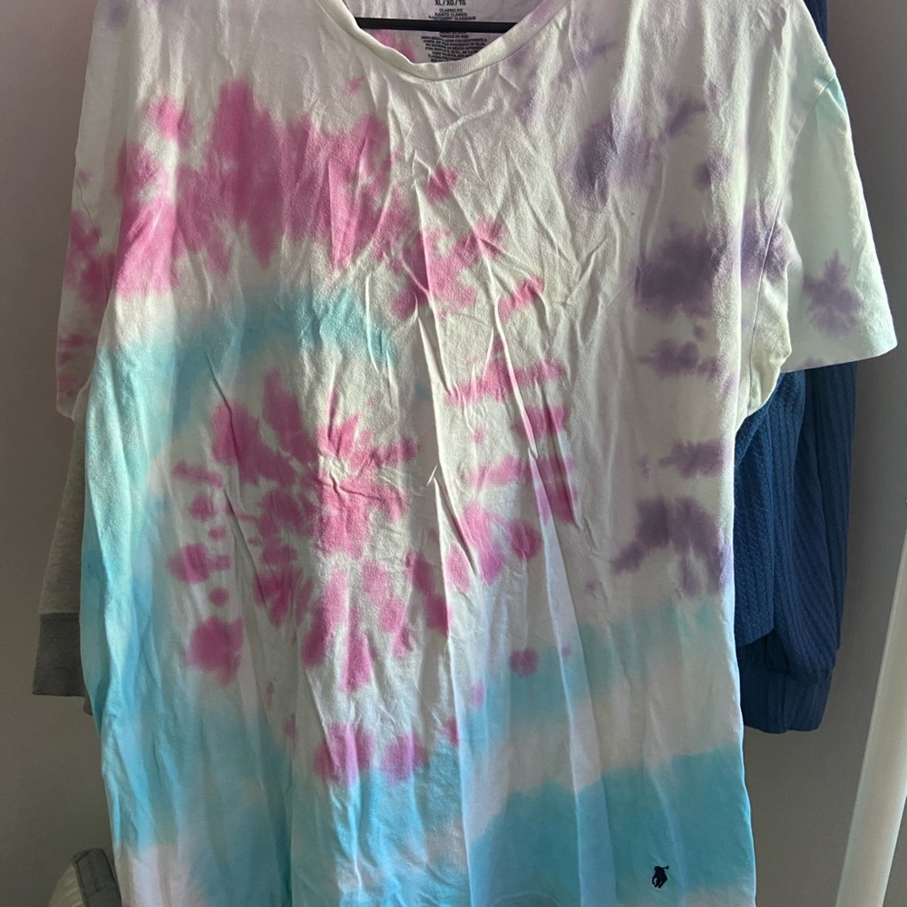 tie dye soft and stretchy Polo t shirt